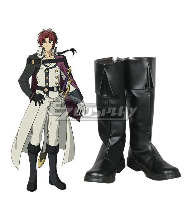 Seraph Of The End Vampire Reign Owari No Serafu Crowley Eusford Black Shoes Cosplay Boots 1 Seraph Of The End Vampire Reign Owari No Serafu Crowley Eusford Black Shoes Cosplay Boots