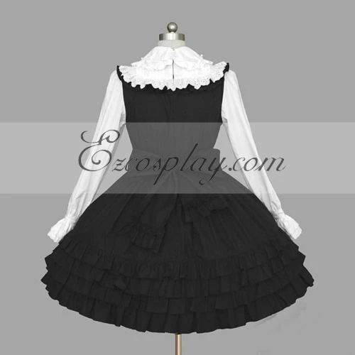 Black-White Gothic Lolita Dress -LTFS0117 2 Black-White Gothic Lolita Dress -LTFS0117 - Image 2