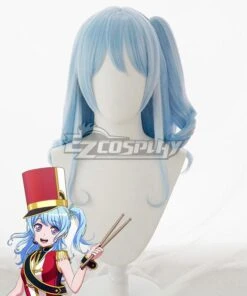 BanG Dream! Hello HappyWorld! Matsubara Kanon Blue Cosplay Wig