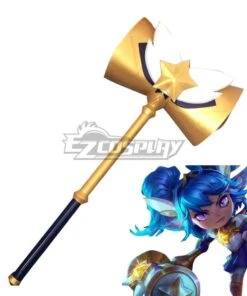 League Of Legends LOL Star Guardian Poppy Hammer Cosplay Weapon Prop