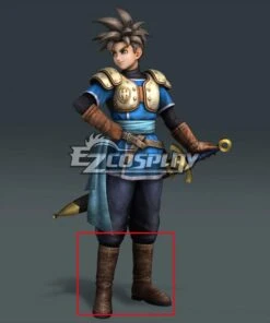 Dragon Quest Heroes Luceus Brown Shoes Cosplay Boots