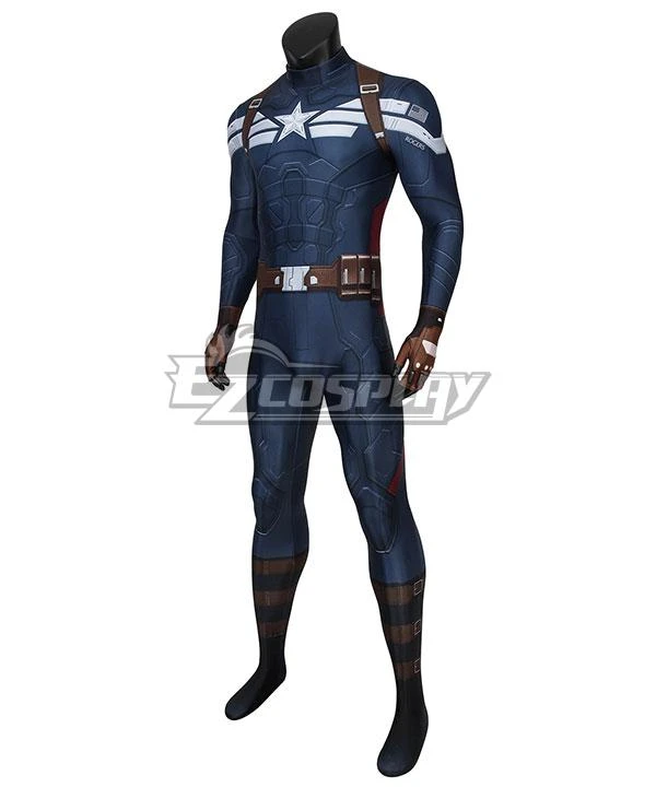 Captain America: The Winter Soldier Captain America Steve Rogers Zentai Jumpsuit Cosplay Costume 3 Captain America: The Winter Soldier Captain America Steve Rogers Zentai Jumpsuit Cosplay Costume - Image 3