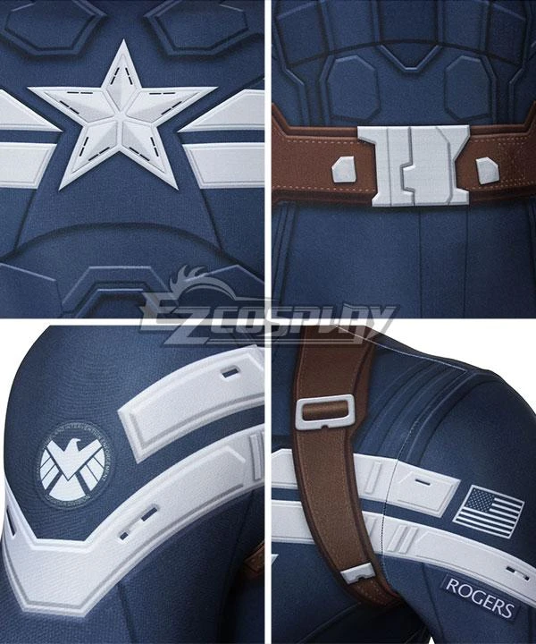Captain America: The Winter Soldier Captain America Steve Rogers Zentai Jumpsuit Cosplay Costume 8 Captain America: The Winter Soldier Captain America Steve Rogers Zentai Jumpsuit Cosplay Costume - Image 8