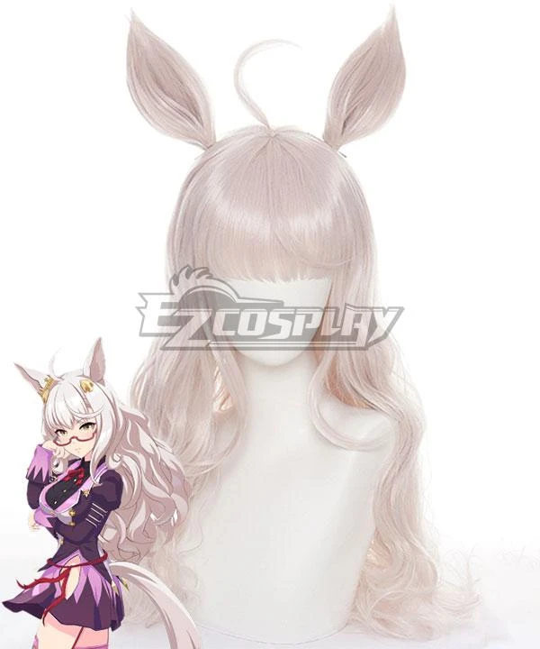 Uma Musume: Pretty Derby Biwa Hayahide Pink Golden Cosplay Wig 1 Uma Musume: Pretty Derby Biwa Hayahide Pink Golden Cosplay Wig