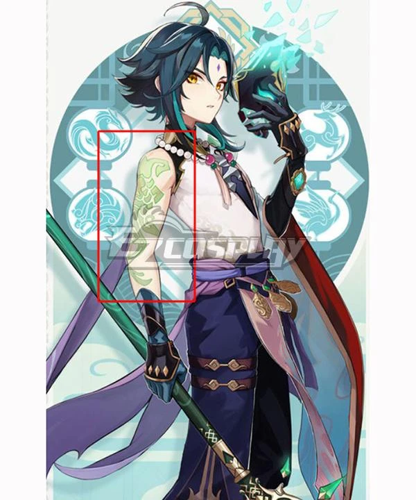 Genshin Impact Xiao Stickers Cosplay Accessory Prop 1 Genshin Impact Xiao Stickers Cosplay Accessory Prop