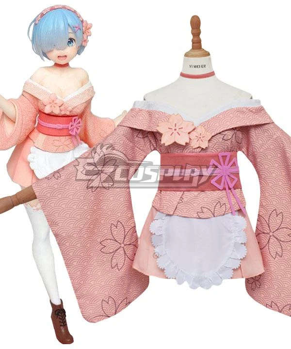 Re: Life In A Different World From Zero Re: Zero Starting Life In Another World Sakura Rem Cosplay Costume 1 Re: Life In A Different World From Zero Re: Zero Starting Life In Another World Sakura Rem Cosplay Costume