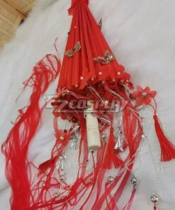 Tian Guan Ci Fu Heaven Official's Blessing Hua Cheng Red Umbrella Cosplay Accessory Prop Cosplay Accessory Prop- Chain Not Included -EZCOSPLAY SHOP 2899578 1646124806 7