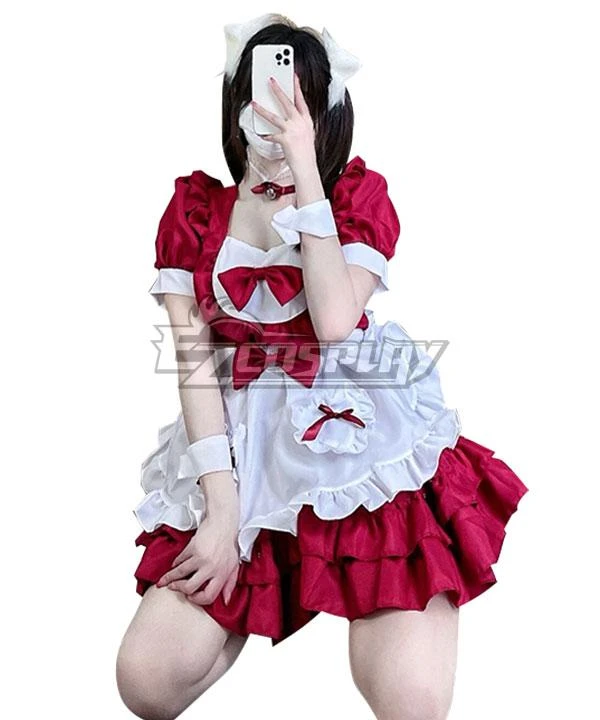 Christmas Special! ! ! Christmas Costume Sexy Skirt Maid Dress Red Cosplay Costume 1 Christmas Special! ! ! Christmas Costume Sexy Skirt Maid Dress Red Cosplay Costume