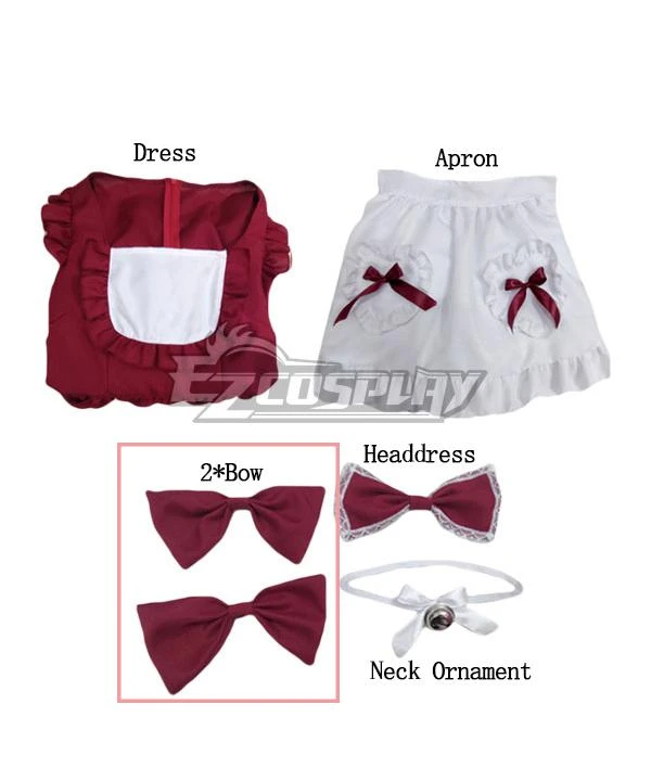 Christmas Special! ! ! Christmas Costume Sexy Skirt Maid Dress Red Cosplay Costume 5 Christmas Special! ! ! Christmas Costume Sexy Skirt Maid Dress Red Cosplay Costume - Image 5
