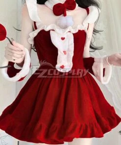 Christmas Special! ! ! Christmas Bunny Sexy Cute Red Cosplay Costume -EZCOSPLAY SHOP 3107301 1667530716 5