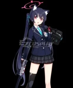 Blue Archive Kuromi Serika Black Cosplay Wig
