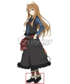 Spice And Wolf Holo New Black Cosplay Shoes