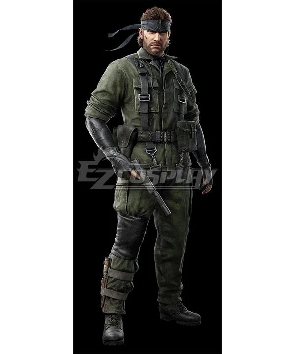 Metal Gear Solid Delta: Snake Eater MGS3 Big Boss Naked Snake John Solid Snake Green Cosplay Costume 1 Metal Gear Solid Delta: Snake Eater MGS3 Big Boss Naked Snake John Solid Snake Green Cosplay Costume