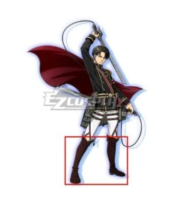 Attack On Titan Brave Order Survey Corps Uniform Levi Ackerman Brown Shoes Cosplay Boots