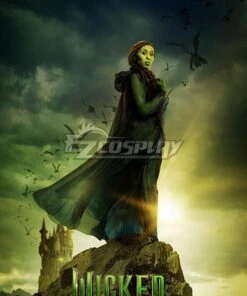 Wicked: For Good Elphaba Black Dress Cosplay Costume