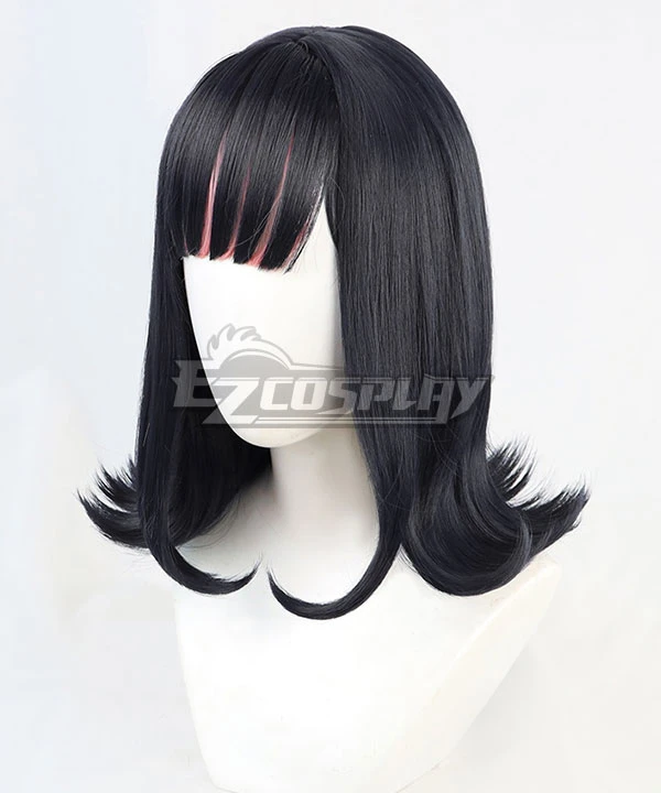 Akudama Drive Ordinary Person Black Purple Cosplay Wig - Image 4