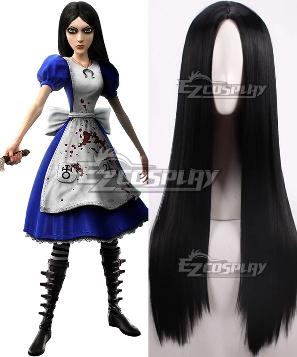 Alice: Madness Returns Alice Black Cosplay Wig