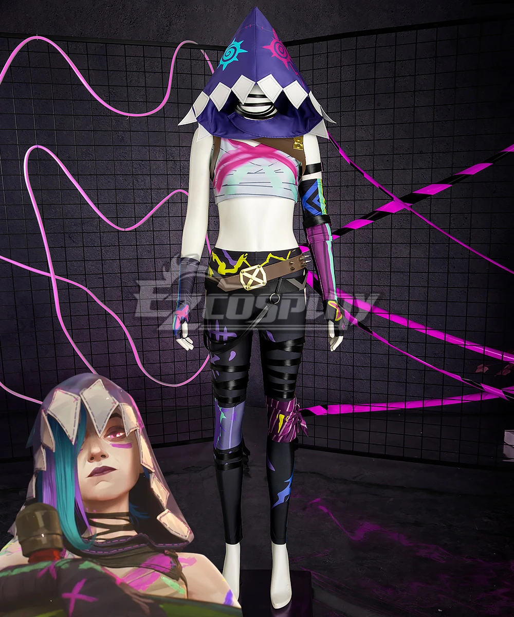 Arcane Season 2 League Of Legends LOL Jinx Cosplay Costume 8 Arcane Season 2 League Of Legends LOL Jinx Cosplay Costume - Image 8