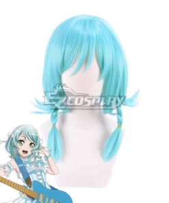 BanG Dream! Hikawa Hina Blue Green Cosplay Wig
