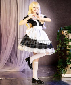 Black And White Lolita Love Maid Dress Cosplay Costume - EMDS038Y -EZCOSPLAY SHOP black and white lolita love maid dress cosplay costume emds038y 03