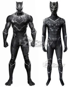 Marvel Captain America: Civil War Black Panther T'Challa Printed Zentai Jumpsuit Cosplay Costume