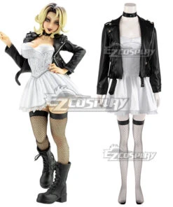 Bride Of Chucky Tiffany Valentine Girl Sexy Halloween Cosplay Costume -EZCOSPLAY SHOP bride of chucky tiffany valentine girl sexy halloween cosplay costume