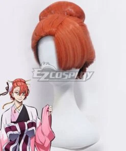 Bungou Stray Dogs Kouyou Ozaki Ornage Red Cosplay Wig