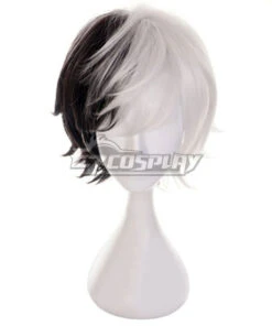 Bungou Stray Dogs Kyusaku Yumeno Black White Cosplay Wig -EZCOSPLAY SHOP bungou stray dogs kyusaku yumeno black white cosplay wig 2