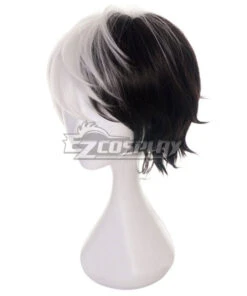 Bungou Stray Dogs Kyusaku Yumeno Black White Cosplay Wig -EZCOSPLAY SHOP bungou stray dogs kyusaku yumeno black white cosplay wig 4