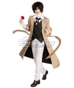 Bungou Stray Dogs Osamu Dazai Brown Cosplay Costume -EZCOSPLAY SHOP bungou stray dogs osamu dazai brown cosplay costume 04