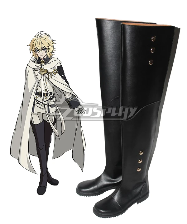 Seraph Of The End Vampire Reign Owari No Serafu Mikaela Hyakuya Hyakuya Mikaera Flat Black Shoes Cosplay Boots 1 Seraph Of The End Vampire Reign Owari No Serafu Mikaela Hyakuya Hyakuya Mikaera Flat Black Shoes Cosplay Boots