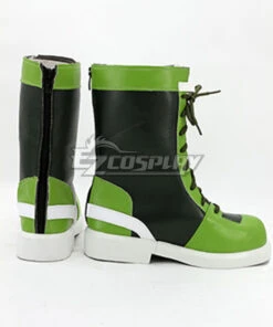 The King Of Fighters'96 Leona Heidern Green And Black Shoes Cosplay Boots