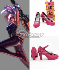 League Of Legends LOL Bunny Riven Sexy Battle Bunny Red Cosplay Shoes