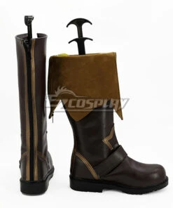 Tales Of Berseria Reaper Eizen Deep Brown Shoes Cosplay Boots -EZCOSPLAY SHOP coss0857 4