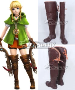 TLOZ: Breath Of The Wild Linkle Brown Shoes Cosplay Boots