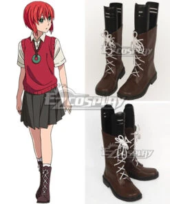 The Ancient Magus' Bride Mahoutsukai No Yome Chise Hatori Brown Cosplay Shoes