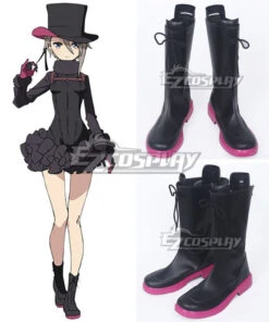 Princess Principal Angie Black Shoes Cosplay Boots
