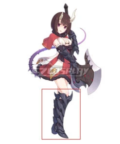 Princess Connect! Re: Dive Eriko Kuraishi Black Shoes Cosplay Boots