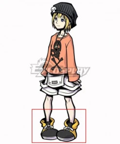 The World Ends With You: Final Remix Raimu Bito Rhyme Black Cosplay Shoes