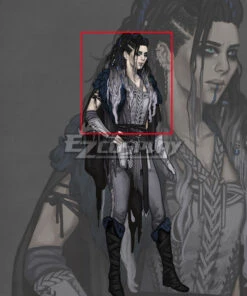 Critical Role Yasha Nydoorin Black Silver Cosplay Wig