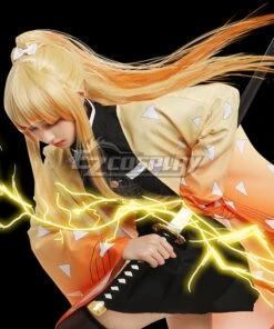 Demon Slayer: Kimetsu No Yaiba Agatsuma Zenitsu Female Cosplay Costume -EZCOSPLAY SHOP demon slayer kimetsu no yaiba agatsuma zenitsu female cosplay costume 004