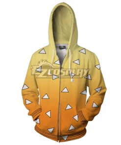 Demon Slayer: Kimetsu No Yaiba Agatsuma Zenitsu Hoodie Cosplay Costume