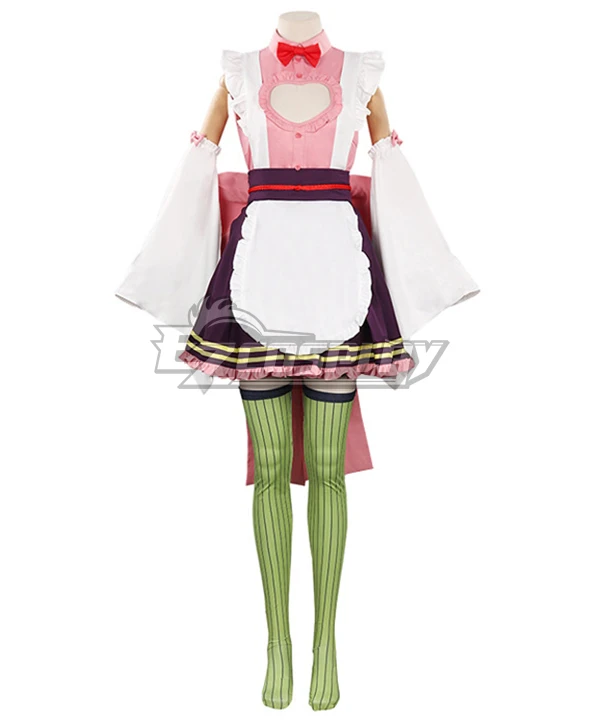 Demon Slayer Kimetsu No Yaiba Mitsuri Kanroji Maid Cosplay Costume - Image 2