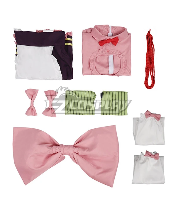 Demon Slayer Kimetsu No Yaiba Mitsuri Kanroji Maid Cosplay Costume - Image 5