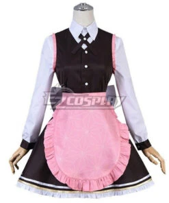 Demon Slayer: Kimetsu No Yaiba Nezuko Kamado Kimetsu Cafe Coffee Cosplay Costume -EZCOSPLAY SHOP demon slayer kimetsu no yaiba nezuko kamado kimetsu cafe coffee cosplay costume 2