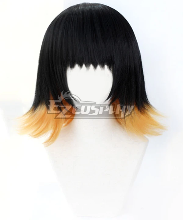 Demon Slayer: Kimetsu No Yaiba Susamaru Black Golden Cosplay Wig 2 Demon Slayer: Kimetsu No Yaiba Susamaru Black Golden Cosplay Wig - Image 2
