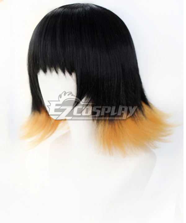 Demon Slayer: Kimetsu No Yaiba Susamaru Black Golden Cosplay Wig 3 Demon Slayer: Kimetsu No Yaiba Susamaru Black Golden Cosplay Wig - Image 3