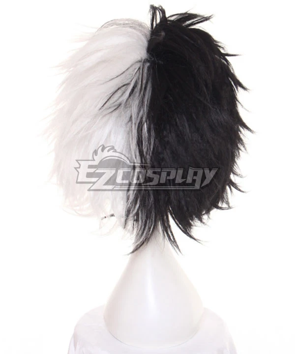 Disney Cruella De Vil Black White Cosplay Wig 4 Disney Cruella De Vil Black White Cosplay Wig - Image 4