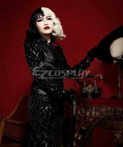Disney Movie Cruella De Vil Cosplay Costume -EZCOSPLAY SHOP disney movie cruella de vil cosplay costume 3 1