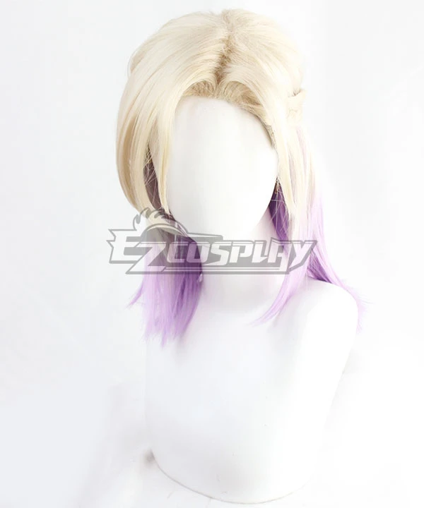 Disney Twisted Wonderland Vil Schoenheit Golden Purple Cosplay Wig 3 Disney Twisted Wonderland Vil Schoenheit Golden Purple Cosplay Wig - Image 3